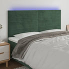 Lichtgevend hoofdbord en voetbord voor een moderne slaapkamer - Donkergroen / 200 x 5 x 118/128 cm / 1 - Hoofdborden