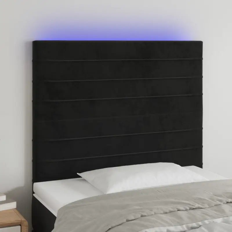 Lichtgevend hoofdbord en voetbord voor een moderne slaapkamer - Zwart / 90 x 5 x 118/128 cm / 1 - Hoofdborden