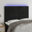 Lichtgevend hoofdbord en voetbord voor een moderne slaapkamer - Zwart / 144 x 5 x 118/128 cm / 1 - Hoofdborden
