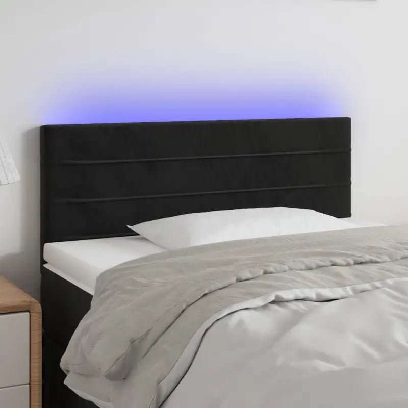 Lichtgevend hoofdbord en voetbord voor een moderne slaapkamer - Zwart / 80 x 5 x 78/88 cm / 1 - Hoofdborden