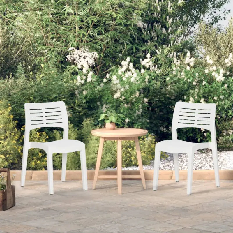 Lichtgewicht constructie tuinstoelen voor buitencomfort duurzame materialen - Wit / 2 - Tuinstoelen
