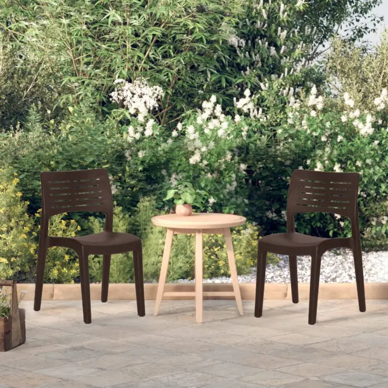 Lichtgewicht constructie tuinstoelen voor buitencomfort duurzame materialen - Mokka / 2 - Tuinstoelen
