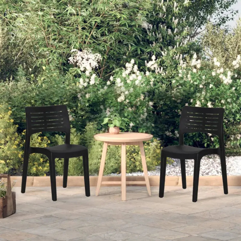 Lichtgewicht constructie tuinstoelen voor buitencomfort duurzame materialen - Antraciet / 2 - Tuinstoelen