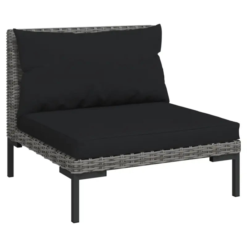 Lichtgewicht loungeset met halfrond PE-rattan en comfortabele afmetingen - Tuinsets
