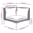 Lichtgewicht loungeset met halfrond PE-rattan en comfortabele afmetingen - Tuinsets