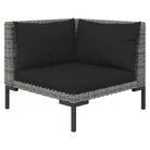 Lichtgewicht loungeset met halfrond PE-rattan en comfortabele afmetingen - Tuinsets