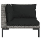 Lichtgewicht loungeset met halfrond PE-rattan en comfortabele afmetingen - Tuinsets