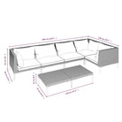 Lichtgewicht loungeset met halfrond PE-rattan en comfortabele afmetingen - Tuinsets