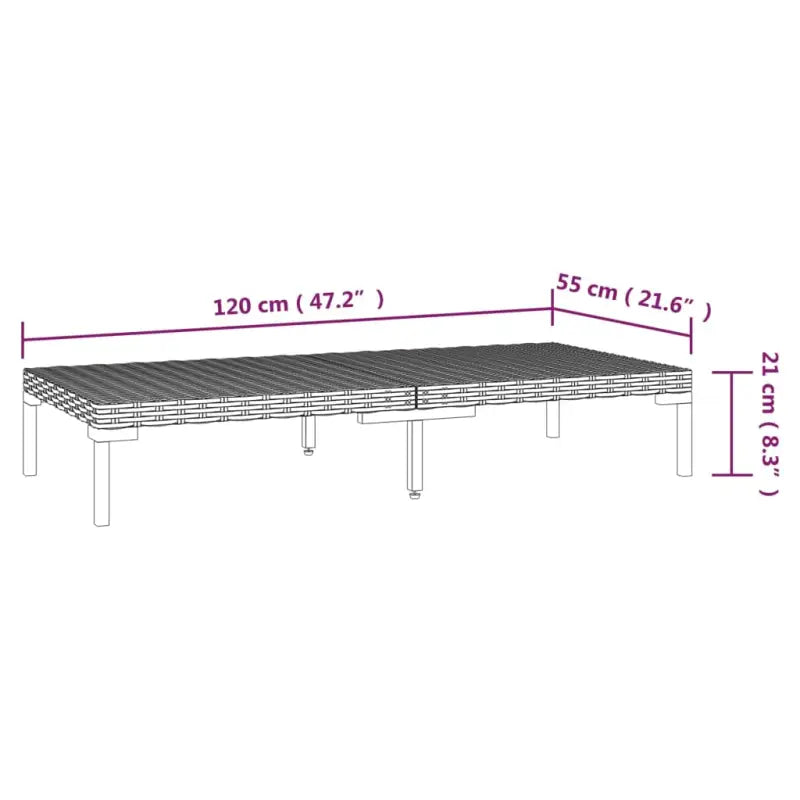 Lichtgewicht loungeset met halfrond PE-rattan en comfortabele afmetingen - 2x midden + 4x hoek + Tafel - Tuinsets