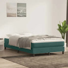 Lichtgrijs bed met multiplex lattenbodem en zacht fluweel materiaal - Donkergroen / 120 x 220 cm / 25 cm - Bedden &