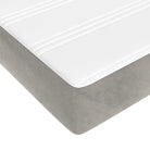 Lichtgrijs bed met multiplex lattenbodem en zacht fluweel materiaal - Bedden & bedframes