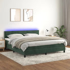 Lichtgrijs boxspring met fluweel materiaal en schuim vulling - Bedden & bedframes