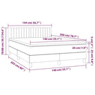 Lichtgrijs boxspring met fluweel materiaal en schuim vulling - Bedden & bedframes