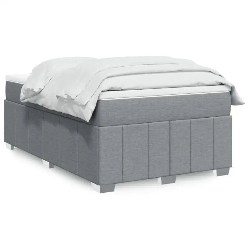 Lichtgrijs boxspringbed met ademend vermogen en duurzame vulling - Lichtgrijs / 120 x 200 cm - Bedden & bedframes