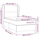 Lichtgrijs materiaal bed met schuim vulling voor comfortabele nachtrust - Bedden & bedframes