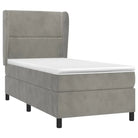 Lichtgrijs materiaal bed met schuim vulling voor comfortabele nachtrust - Bedden & bedframes