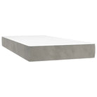 Lichtgrijs materiaal bed met schuim vulling voor comfortabele nachtrust - Bedden & bedframes