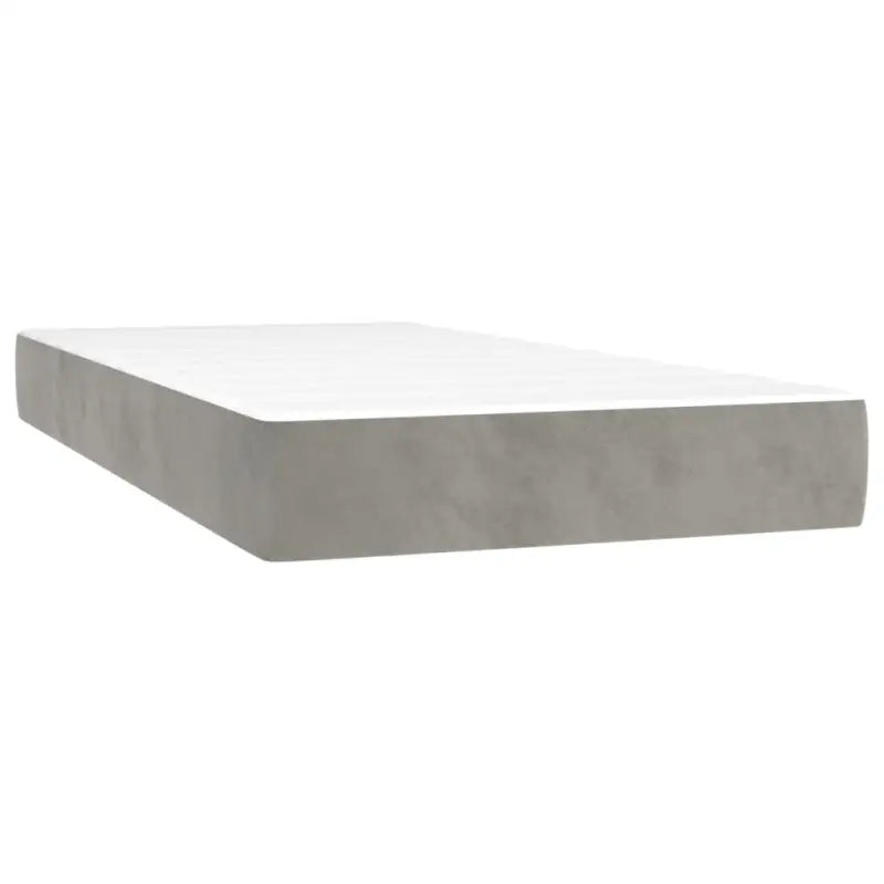 Lichtgrijs materiaal boxspring met schuim vulling voor een rustgevende slaap - Bedden & bedframes