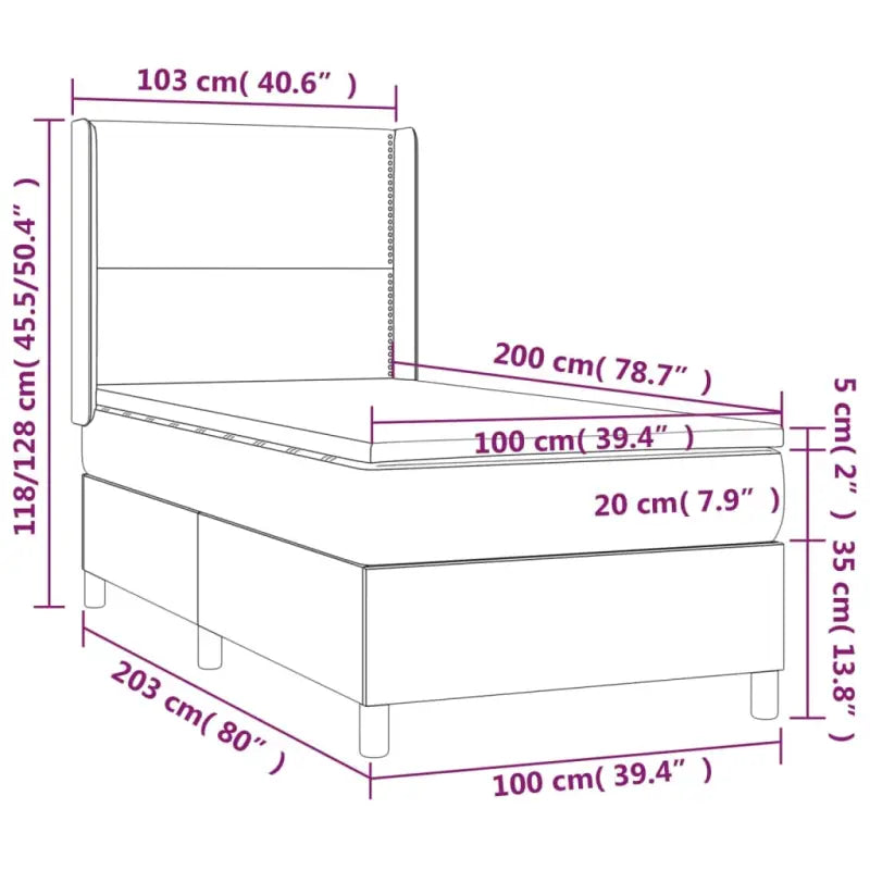 Lichtgrijs materiaal boxspring met schuim vulling voor een rustgevende slaap - Bedden & bedframes
