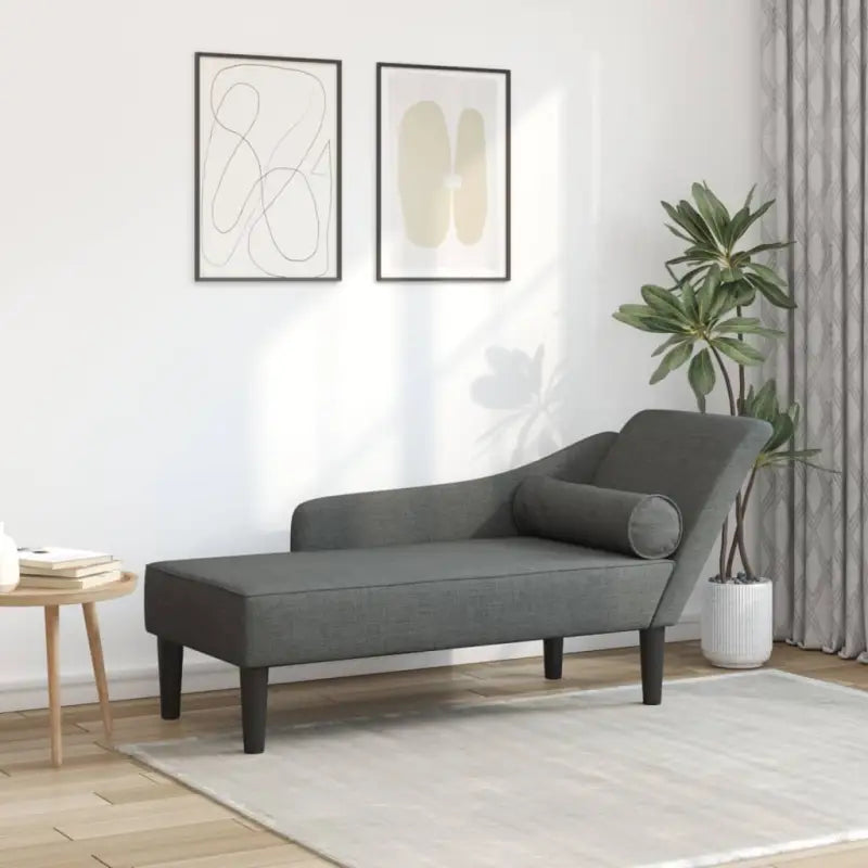 Lichtgrijs materiaal chaise longue voor ultiem comfort in de tuin - Donkergrijs / 1 - Chaises longues