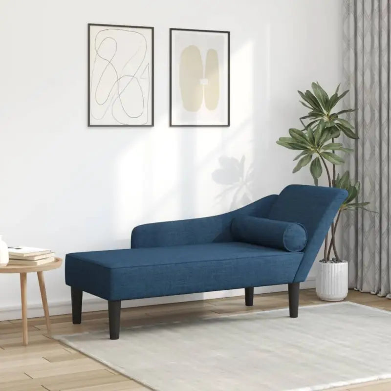 Lichtgrijs materiaal chaise longue voor ultiem comfort in de tuin - Blauw / 1 - Chaises longues
