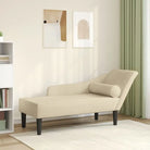 Lichtgrijs materiaal chaise longue voor ultiem comfort in de tuin - Crème / 1 - Chaises longues