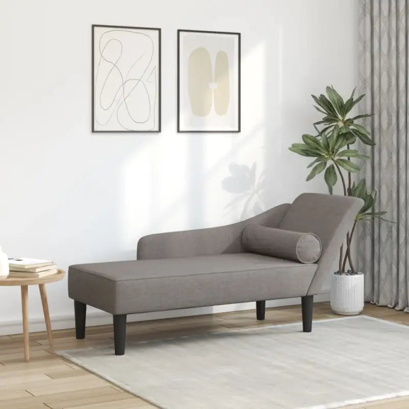 Lichtgrijs materiaal chaise longue voor ultiem comfort in de tuin - Taupe / 1 - Chaises longues