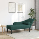 Lichtgrijs materiaal chaise longue voor ultiem comfort in de tuin - Donkergroen / 1 - Chaises longues