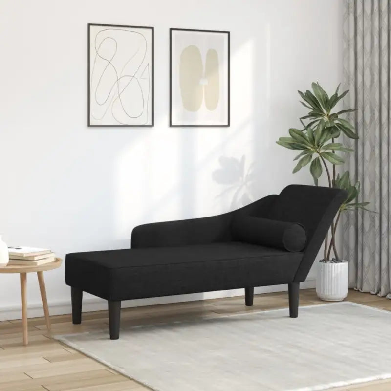 Lichtgrijs materiaal chaise longue voor ultiem comfort in de tuin - Zwart / 1 - Chaises longues