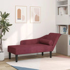 Lichtgrijs materiaal chaise longue voor ultiem comfort in de tuin - Wijnrood / 1 - Chaises longues
