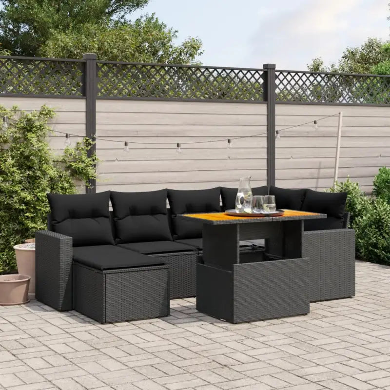 Lichtgrijs materiaal loungeset van gepoedercoat staal met afmetingen - Zwart / zonder opbergruimte - Tuinsets