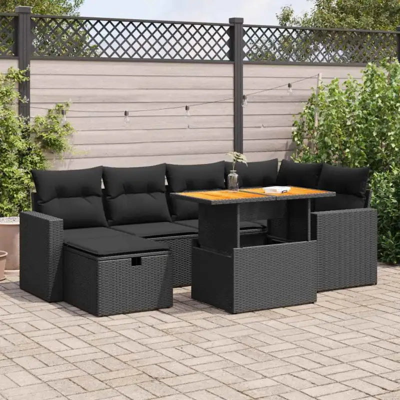 Lichtgrijs materiaal loungeset van gepoedercoat staal met afmetingen - Zwart / met opbergruimte - Tuinsets