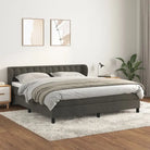 Lichtgrijs materiaal voor boxspringbed met schuim vulling en juiste afmetingen - Donkergrijs / 180 x 200 cm / knoppwn