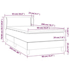 Lichtgrijs materiaal voor boxspringbed met schuim vulling en juiste afmetingen - Bedden & bedframes