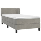 Lichtgrijs materiaal voor boxspringbed met schuim vulling en juiste afmetingen - Bedden & bedframes