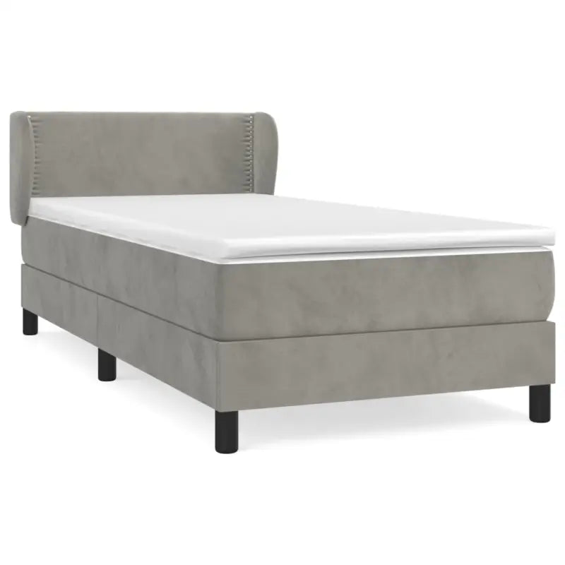 Lichtgrijs materiaal voor boxspringbed met schuim vulling en juiste afmetingen - Bedden & bedframes