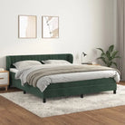 Lichtgrijs materiaal voor boxspringbed met schuim vulling en juiste afmetingen - Donkergroen / 160 x 200 cm / Verticale