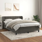 Lichtgrijs materiaal voor boxspringbed met schuim vulling en juiste afmetingen - Donkergrijs / 140 x 200 cm / Blok