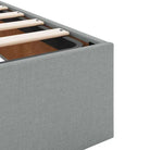 Lichtgrijs Ottomaans Bed met Ruime Opbergruimte en Vulling - Bedden & bedframes