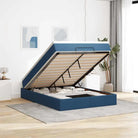 Lichtgrijs Ottomaans Bed met Ruime Opbergruimte en Vulling - Blauw / 140 x 200 cm - Bedden & bedframes