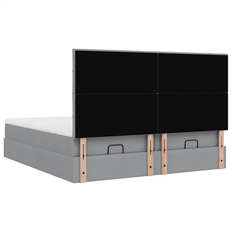 Lichtgrijs Ottomaanse Bed met ruime opbergruimte en comfortabel matras - Bedden & bedframes