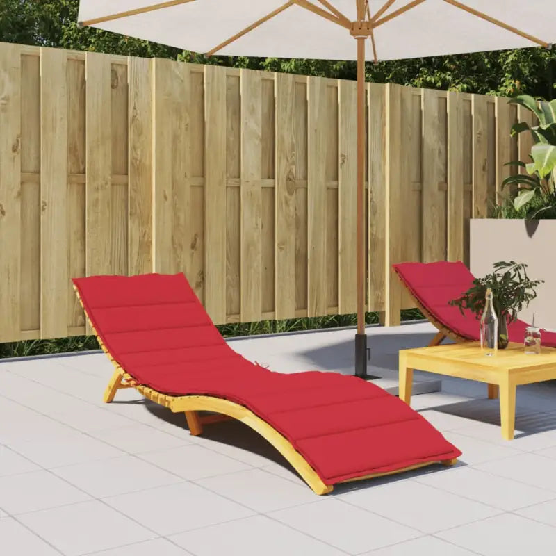 Ligbedkussen met oxford stof voor een frisse uitstraling en oorspronkelijke vorm - Rood / 200 x 50 x 3 cm / 1