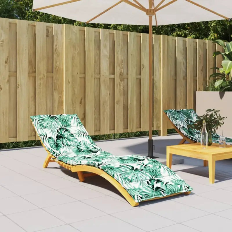 Ligbedkussen met oxford stof voor een frisse uitstraling en oorspronkelijke vorm - Bladpatroon / 200 x 60 x 4 cm / 1