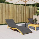 Ligbedkussen met oxford stof voor een frisse uitstraling en oorspronkelijke vorm - Antraciet / 200 x 70 x 3 cm / 1