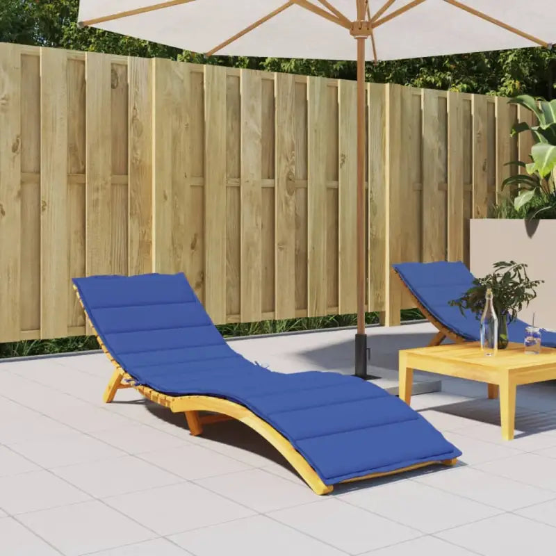 Ligbedkussen met oxford stof voor een frisse uitstraling en oorspronkelijke vorm - koningsblauw / 200 x 50 x 3 cm / 1