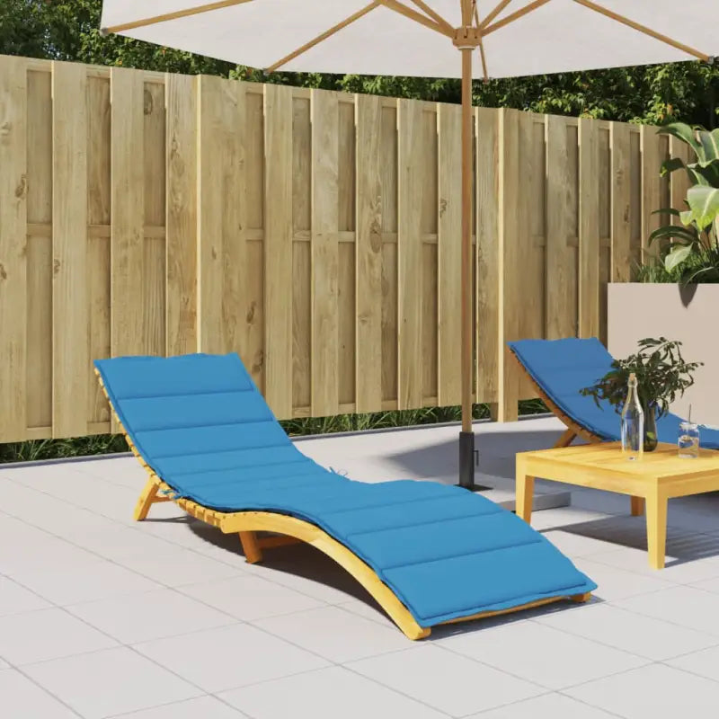 Ligbedkussen met oxford stof voor een frisse uitstraling en oorspronkelijke vorm - Blauw / 200 x 70 x 3 cm / 1