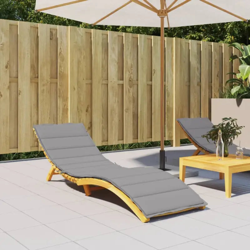 Ligbedkussen met oxford stof voor een frisse uitstraling en oorspronkelijke vorm - Grijs / 200 x 60 x 3 cm / 1