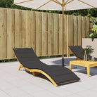 Ligbedkussen met oxford stof voor een frisse uitstraling en oorspronkelijke vorm - Zwart / 200 x 70 x 3 cm / 1