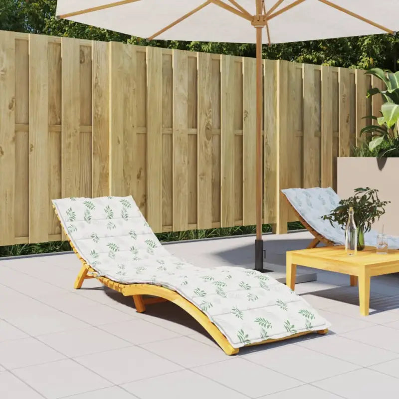 Ligbedkussen met oxford stof voor een frisse uitstraling en oorspronkelijke vorm - Wit en groen / 200 x 70 x 4 cm / 1