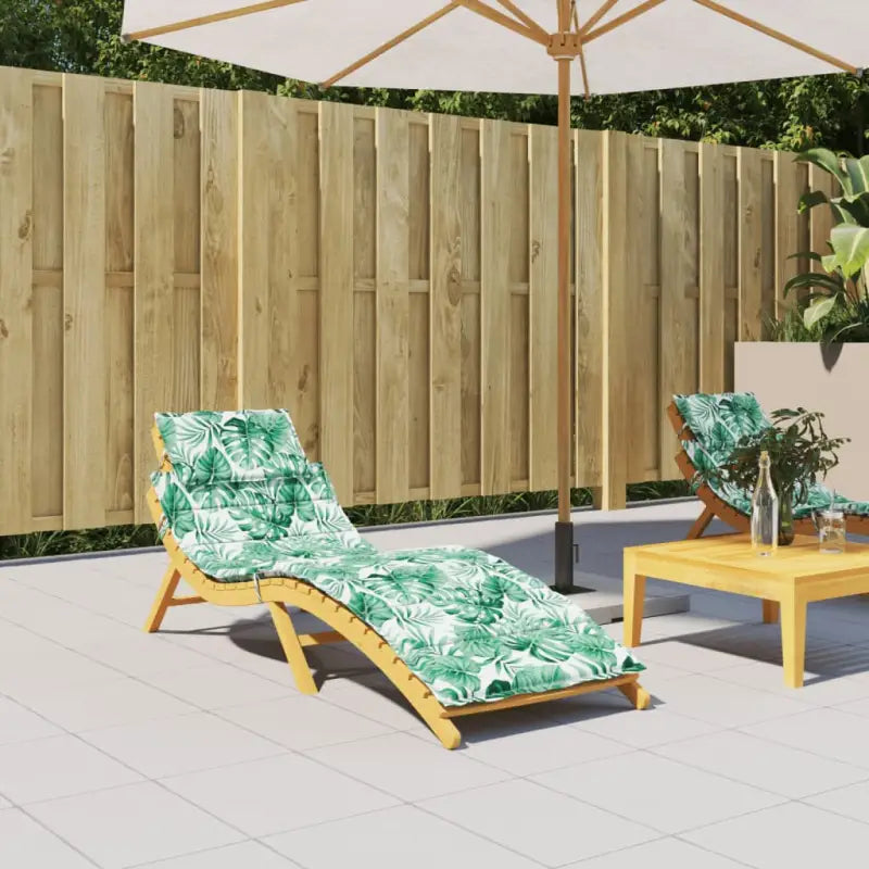 Ligbedkussen van oxford stof voor frisse uitstraling 186x58x4 - Bladontwerp / 1 - Stoelkussens